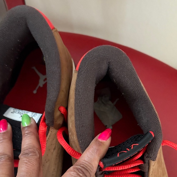 Jordan  14 Men's Brown and Red Sneakers size 8 - Picture 8 of 15